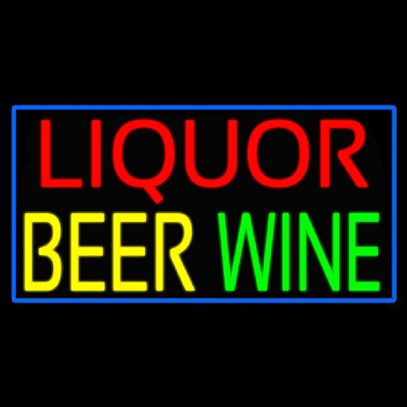 Liquor Beer Wine Neonskylt