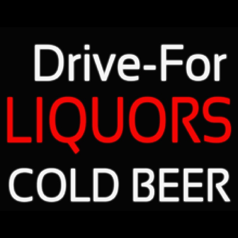 Liquors Cold Beer Neonskylt