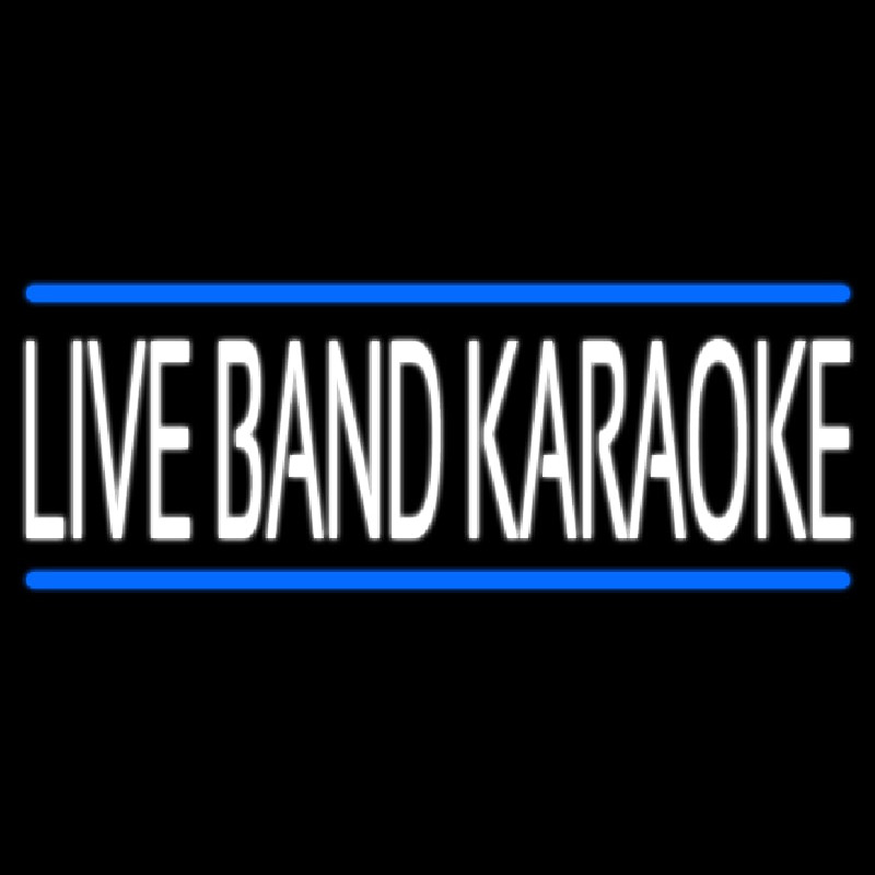 Live Band Karaoke Neonskylt