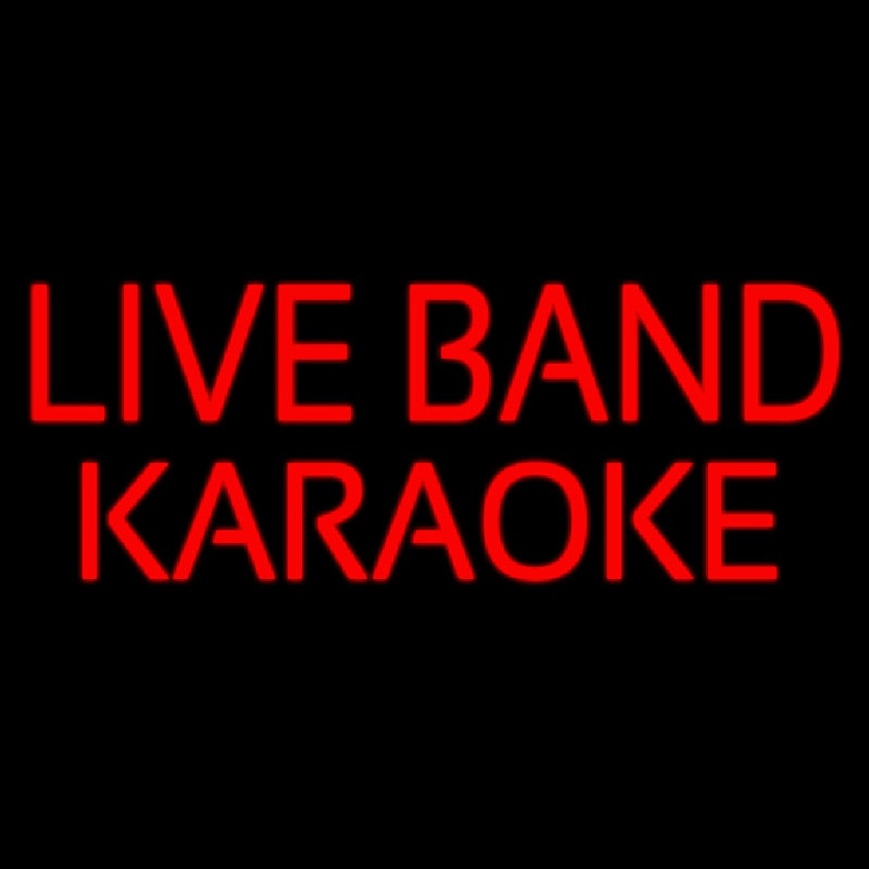 Live Band Karaoke Neonskylt