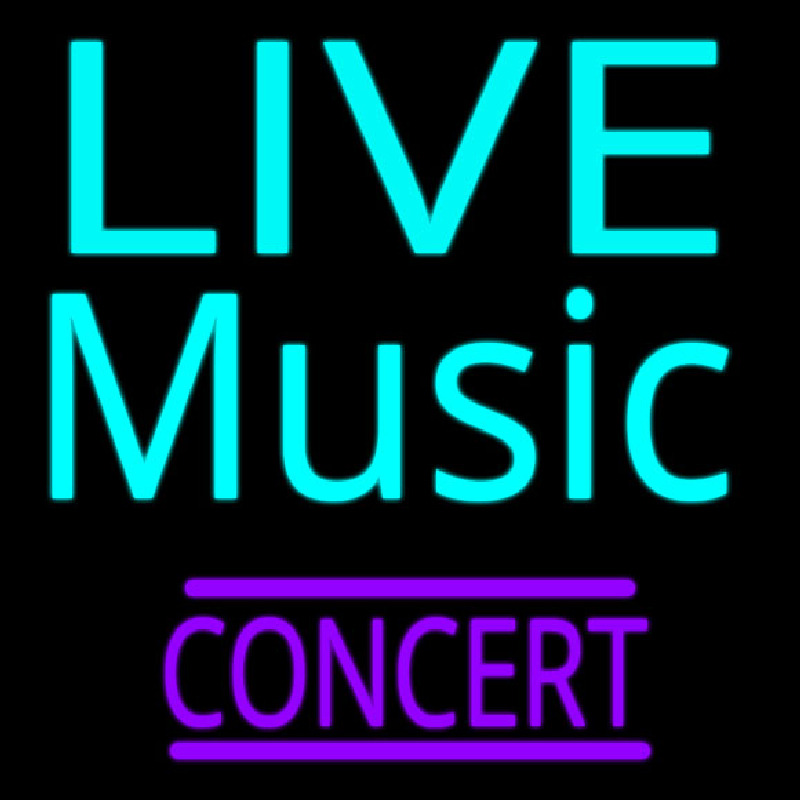 Live Music Concert Neonskylt