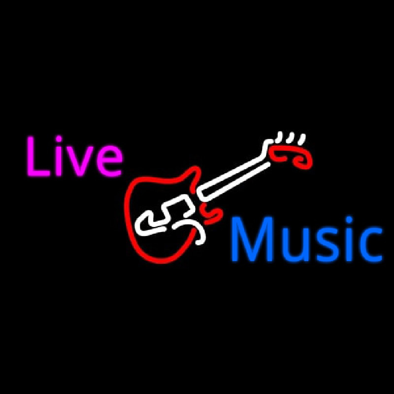 Live Music Neonskylt