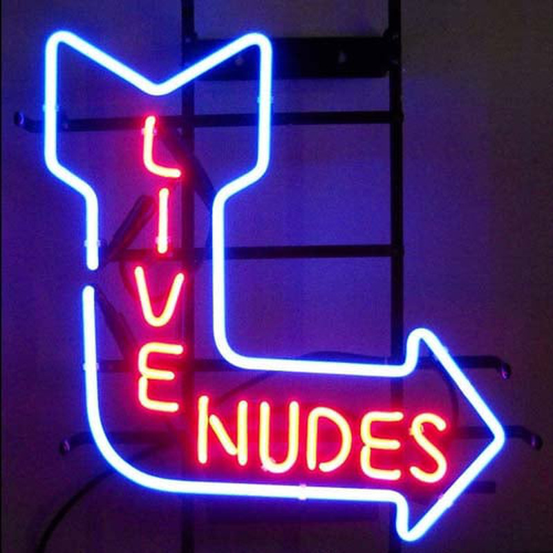 Live Nudes Butik Öppet Neonskylt