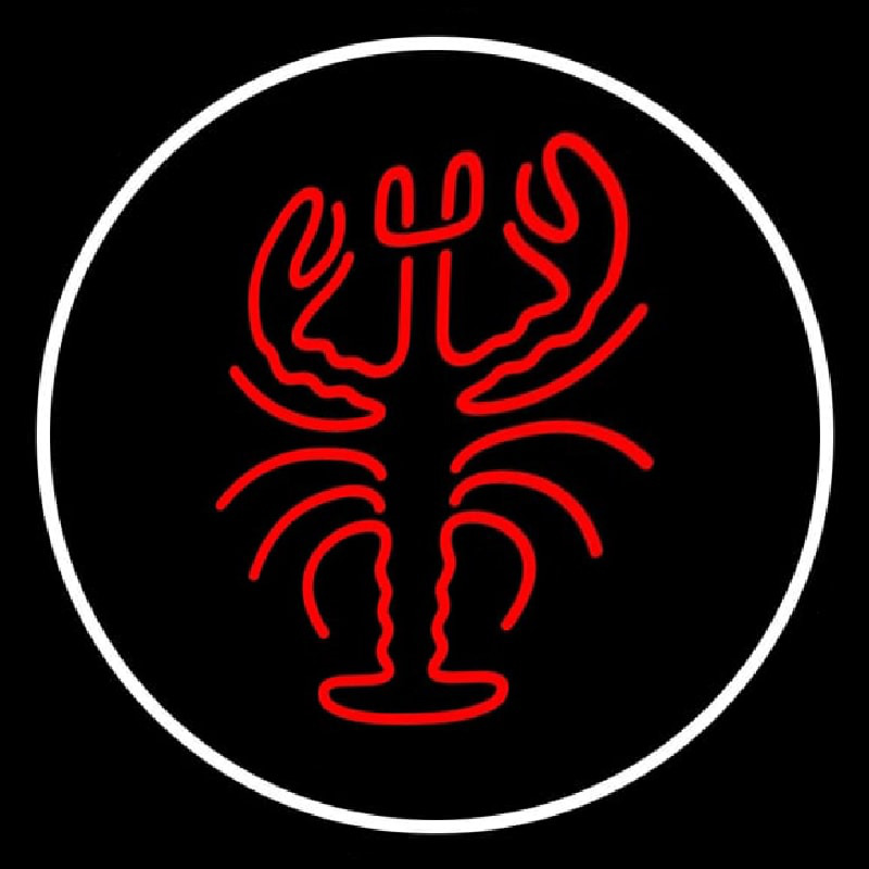 Lobster Logo Oval Neonskylt