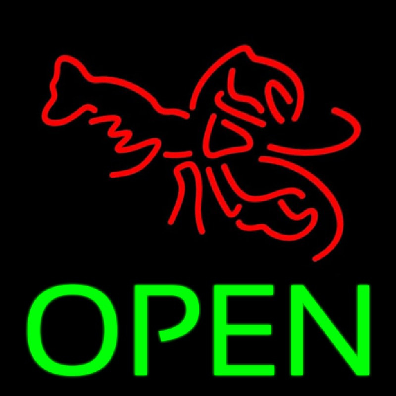Lobster Open 1 Neonskylt