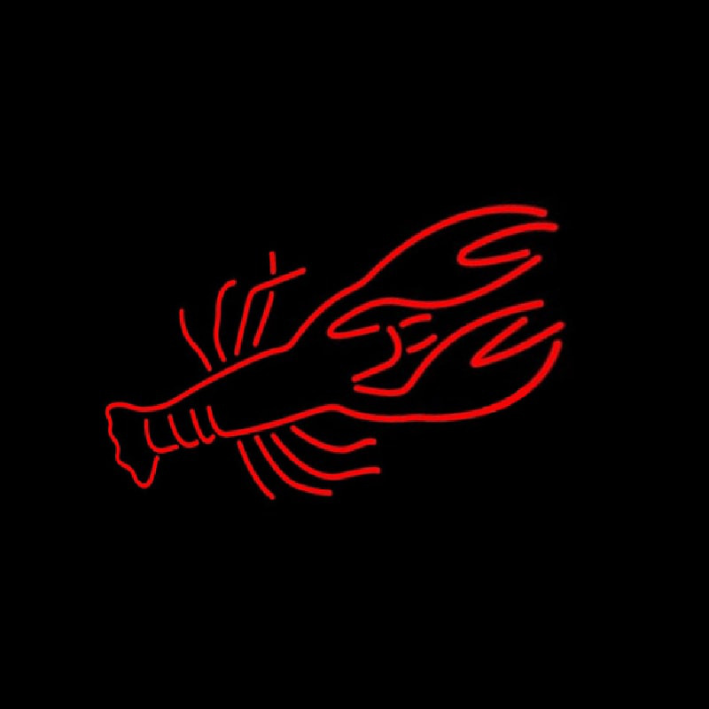 Lobster Red Logo Neonskylt