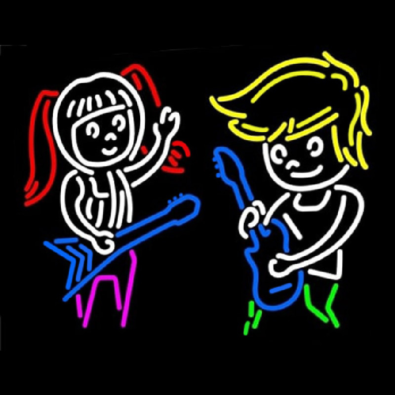 Logo Guitar Band Neonskylt