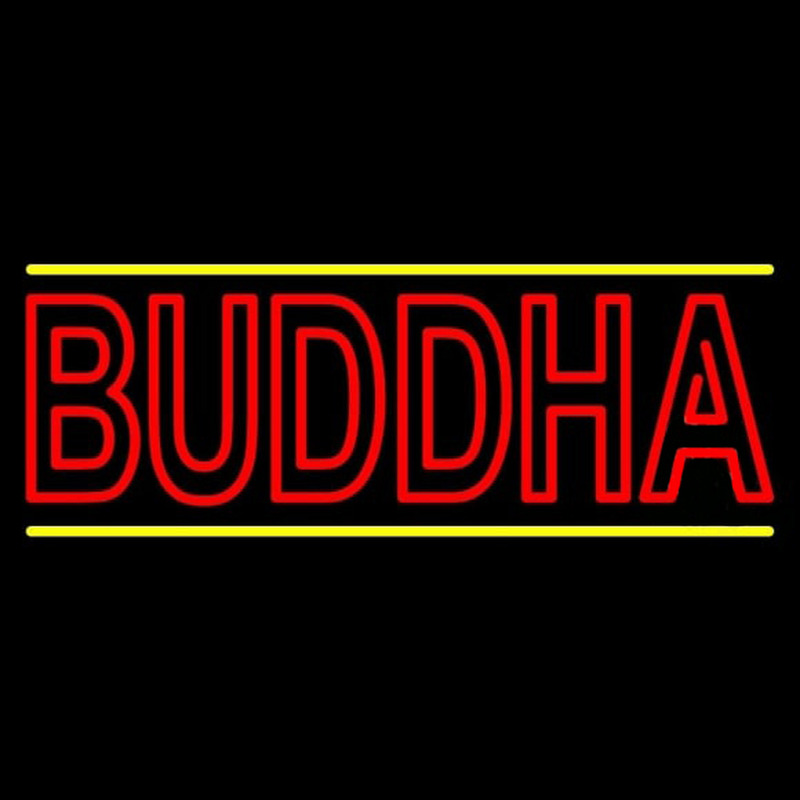 Lord Buddha With Lines Neonskylt