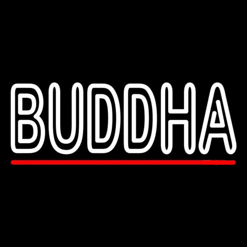 Lord Buddha With Red Line Neonskylt