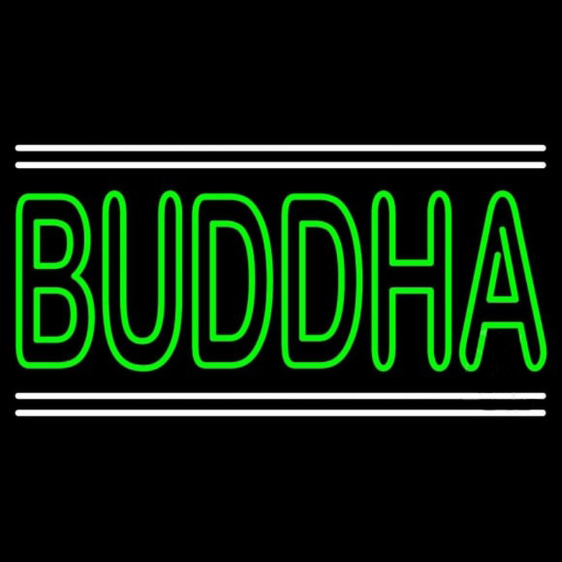 Lord Buddha With White Line Neonskylt