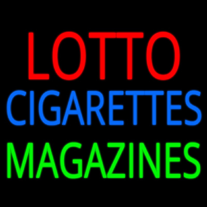 Lotto Cigarettes Magazines Neonskylt