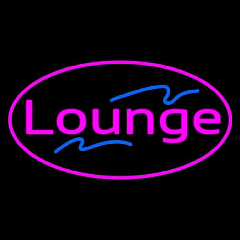 Lounge Oval Pink Neonskylt