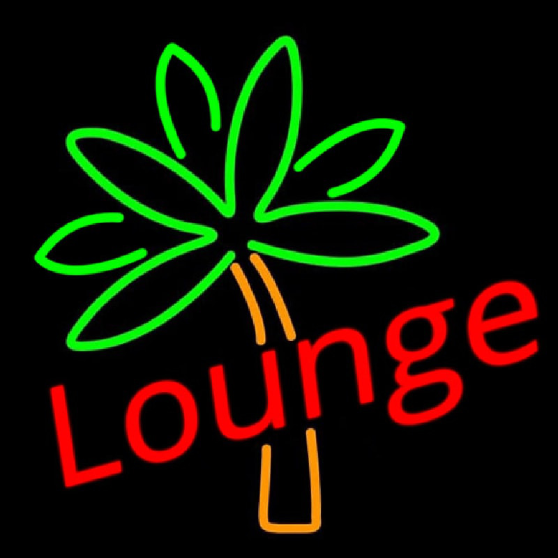Lounge With Flower Neonskylt