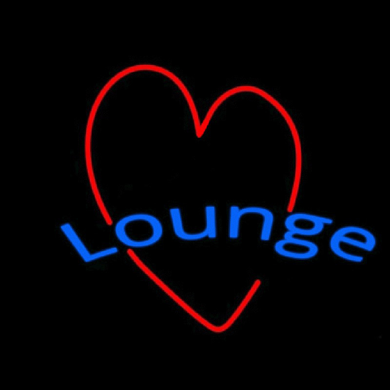 Lounge With Heart Neonskylt