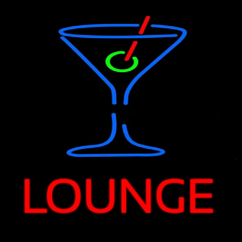 Lounge With Martini Glass Neonskylt