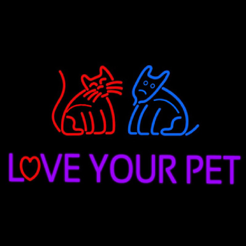 Love Your Pet Neonskylt
