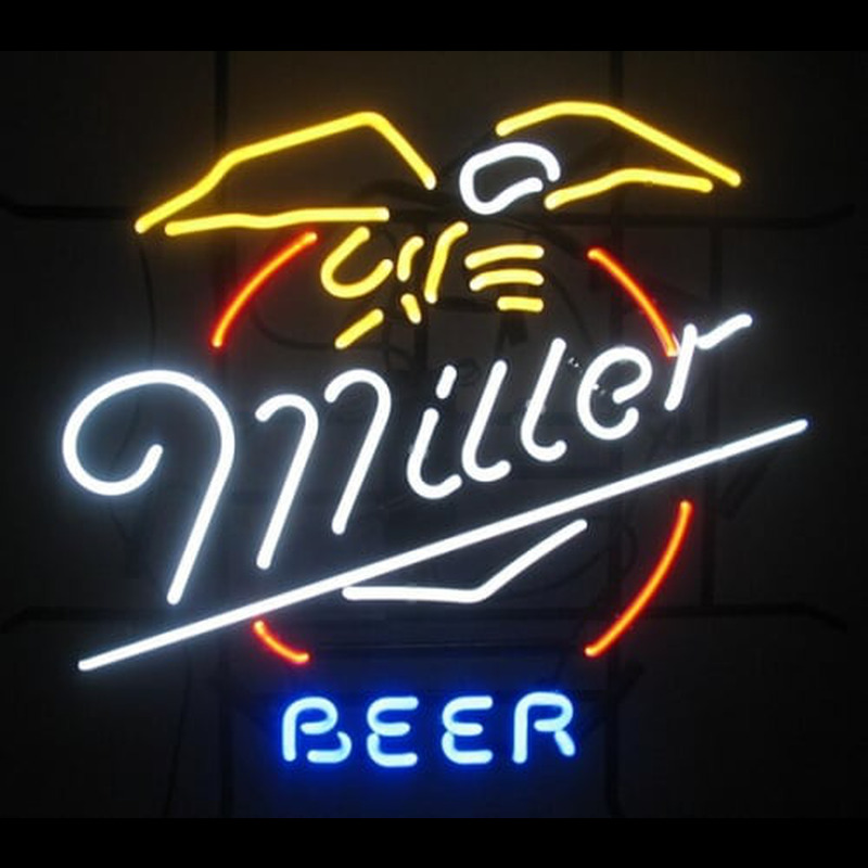 MILLER BEER LAGER BAR PUB Neonskylt