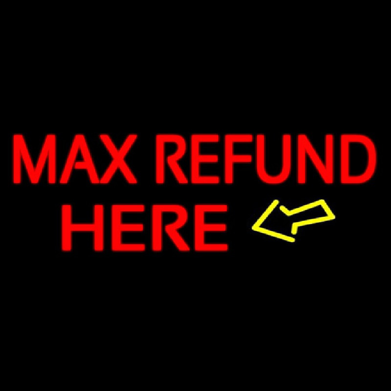 Ma  Refund Here Neonskylt