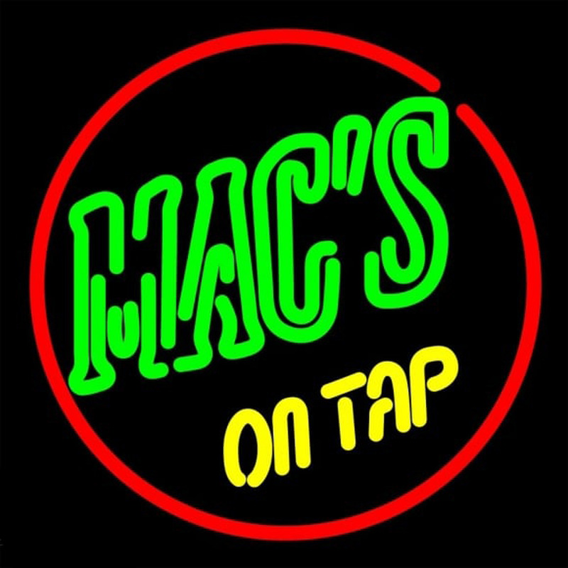 Macs On Tap Neonskylt