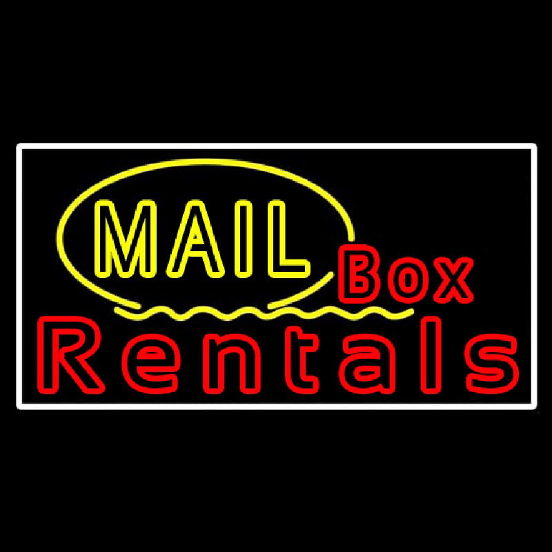 Mail Block Bo  Rentals Neonskylt