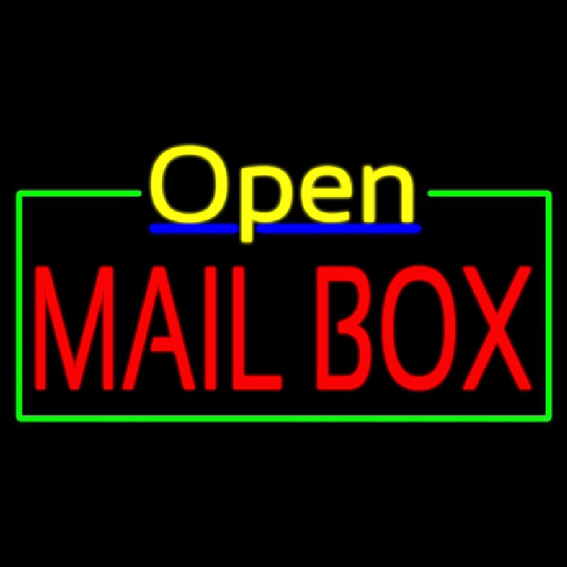 Mailbo  Open Neonskylt