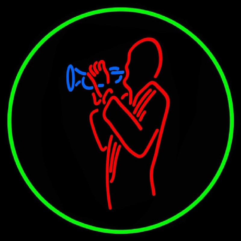 Man With Trumpet Neonskylt