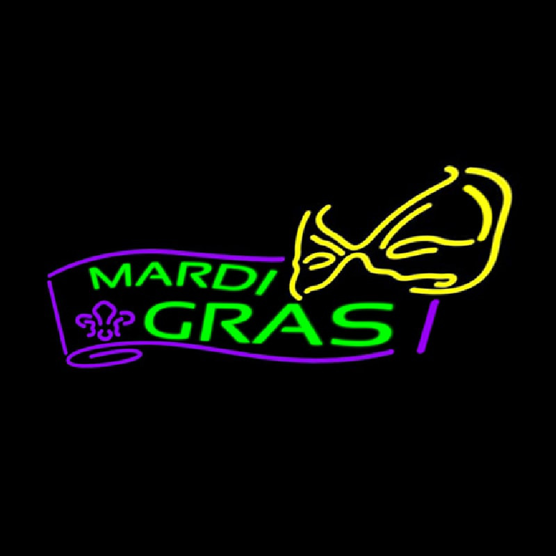 Mardi Grass Logo Neonskylt