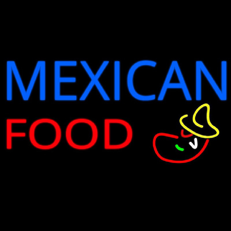 Me ican Food Logo Neonskylt