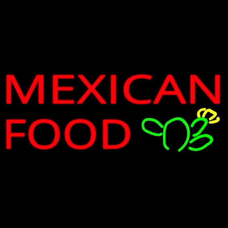Me ican Food Logo Neonskylt