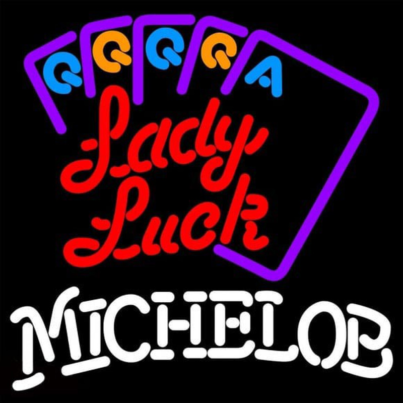 Michelob Lady Luck Series Beer Sign Neonskylt