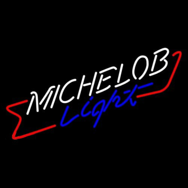 Michelob Light Cross Red Ribbon Neonskylt