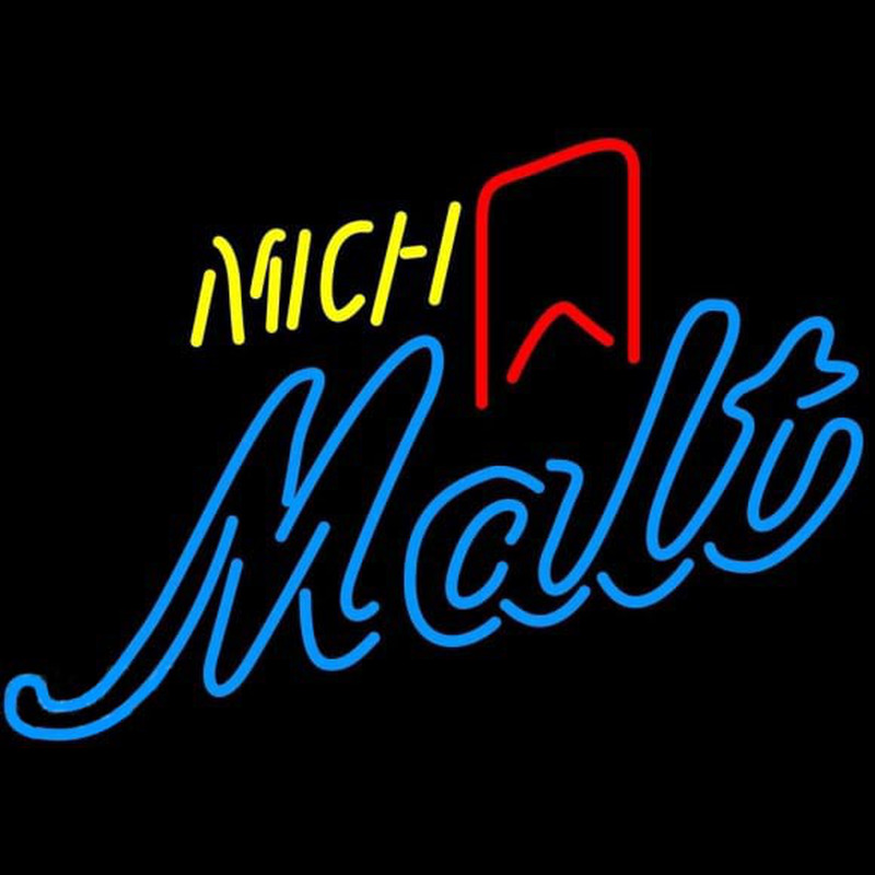 Michelob Mich Malt Red Ribbon Beer Sign Neonskylt