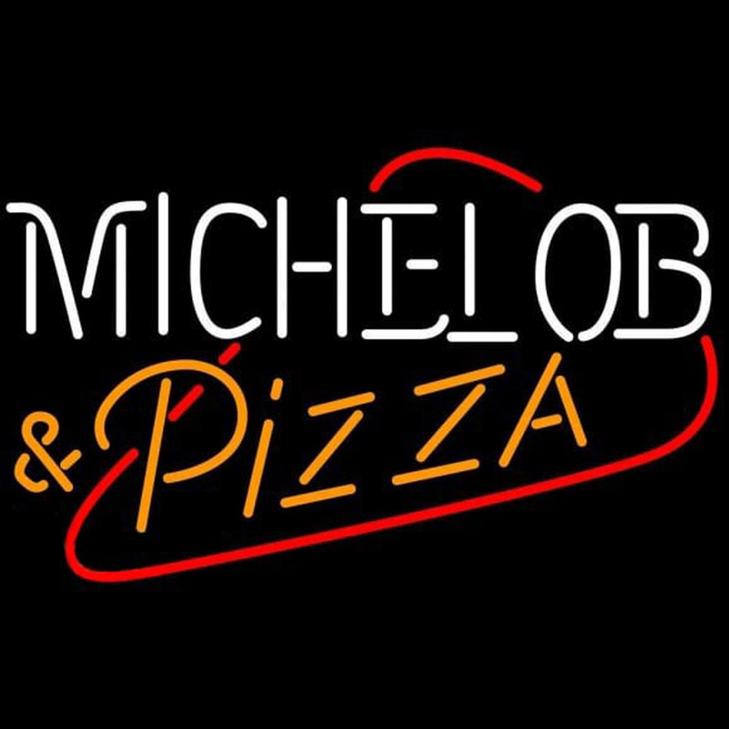 Michelob Pizza Beer Sign Neonskylt