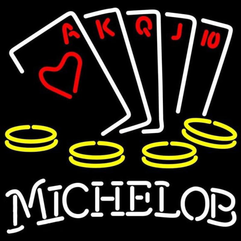 Michelob Poker Ace Series Beer Sign Neonskylt