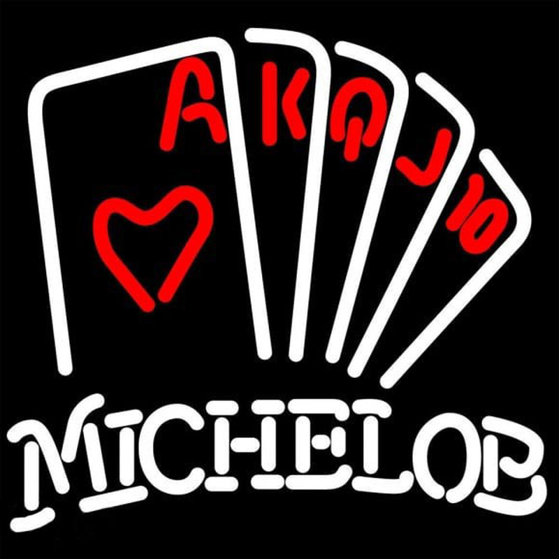 Michelob Poker Series Beer Sign Neonskylt