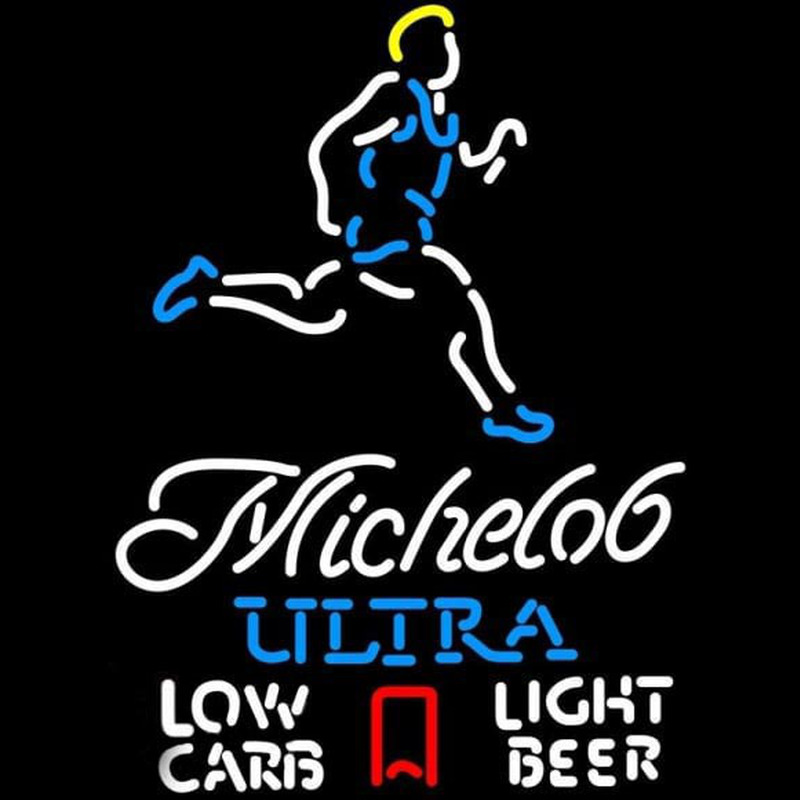 Michelob Ultra Light Low Carb Jogger Beer Sign Neonskylt