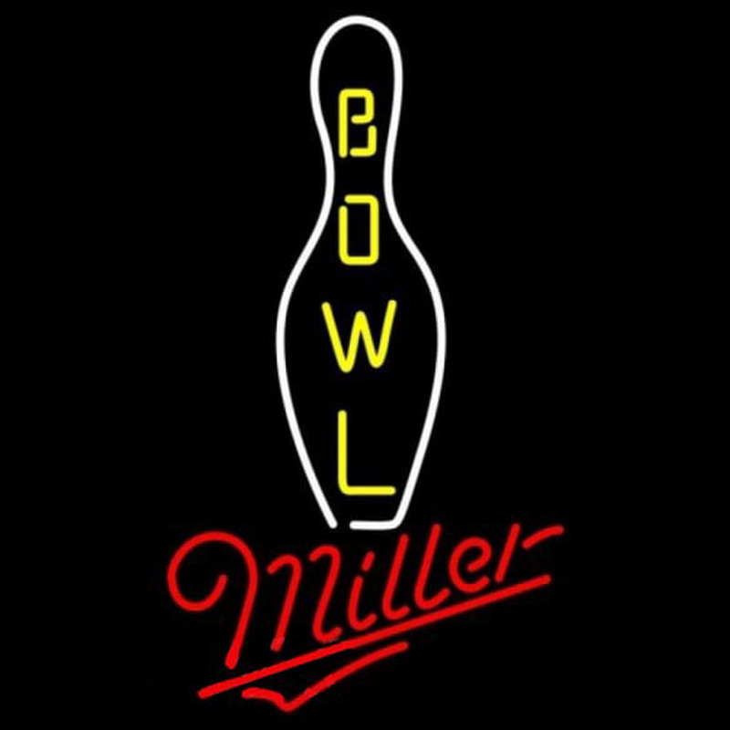 Miller Bowling Beer Sign Neonskylt
