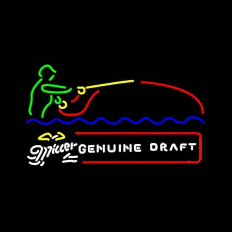 Miller Genuine Draft Fisherman Neonskylt