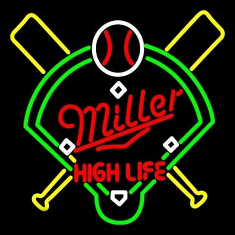 Miller High Life Baseball Neonskylt