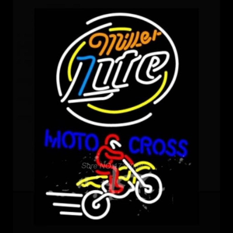 Miller Light Motocross Neonskylt