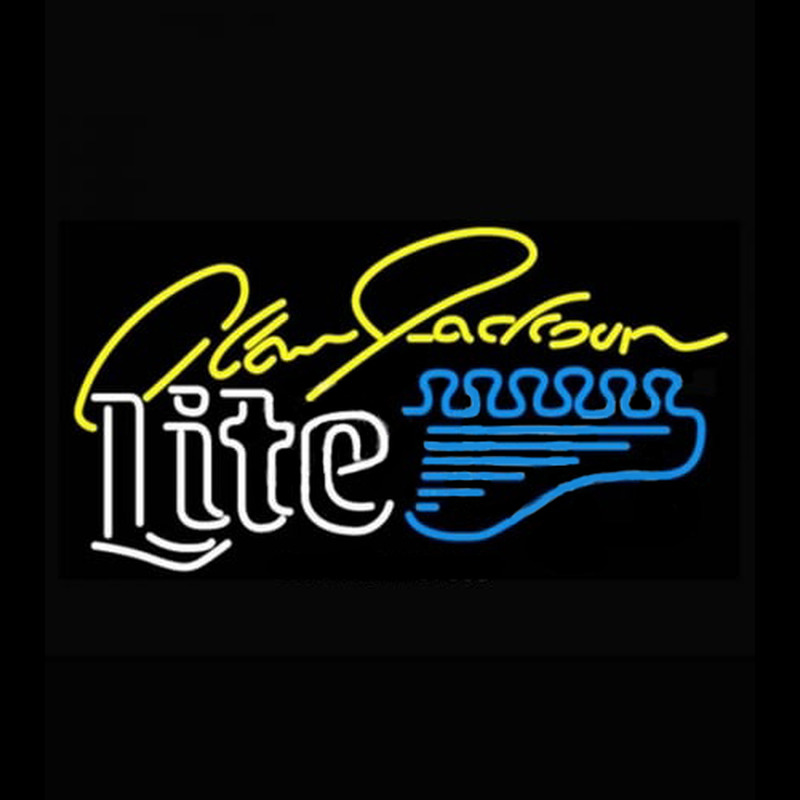 Miller Lite Alan Jackson Guitar Neonskylt