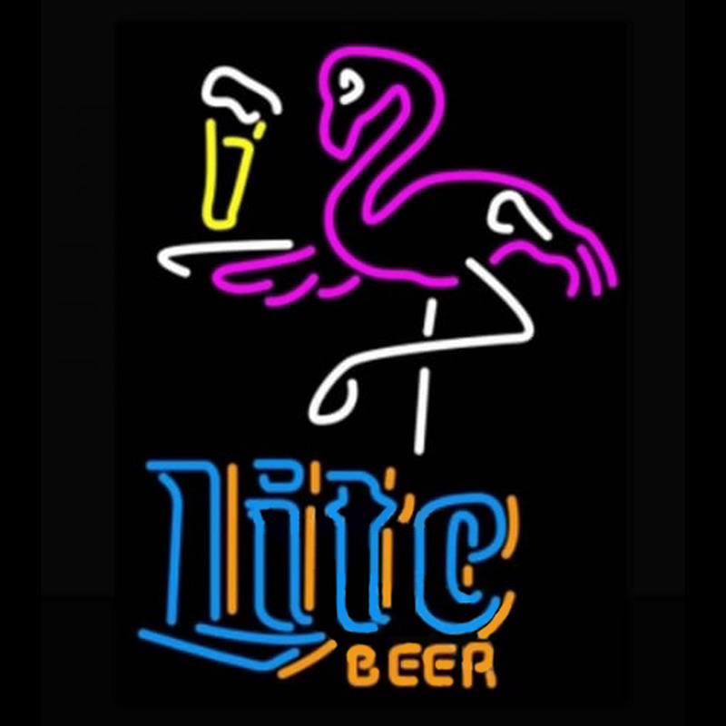 Miller Lite Flamingo Neonskylt