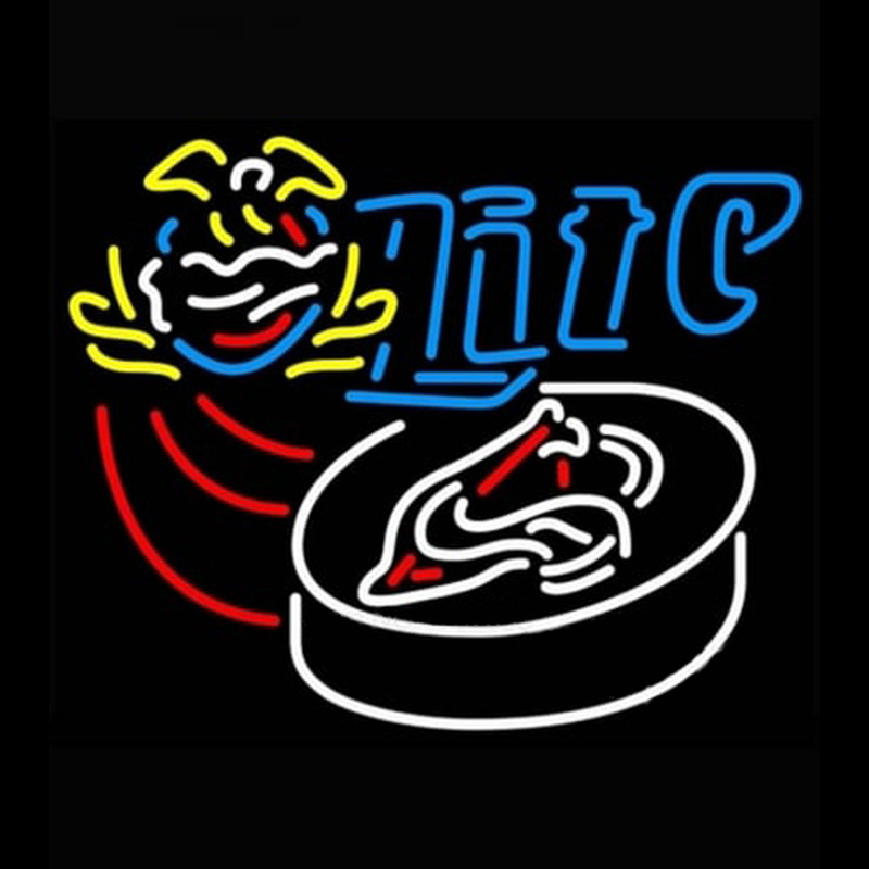 Miller Lite Hockey Neonskylt