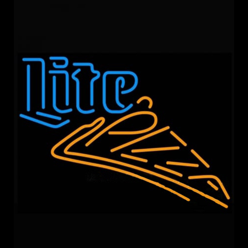 Miller Lite Pizza Neonskylt