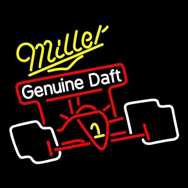 Miller Race Car Beer Sign Neonskylt