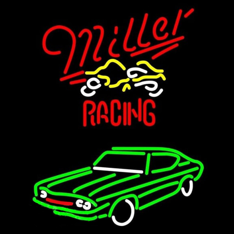 Miller Racing NASCAR Beer Sign Neonskylt