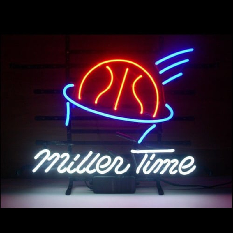 Miller Time Basketball Neonskylt