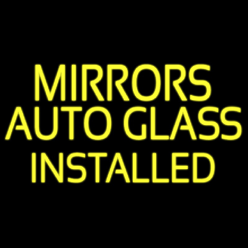 Mirror Auto Glass Installed Neonskylt