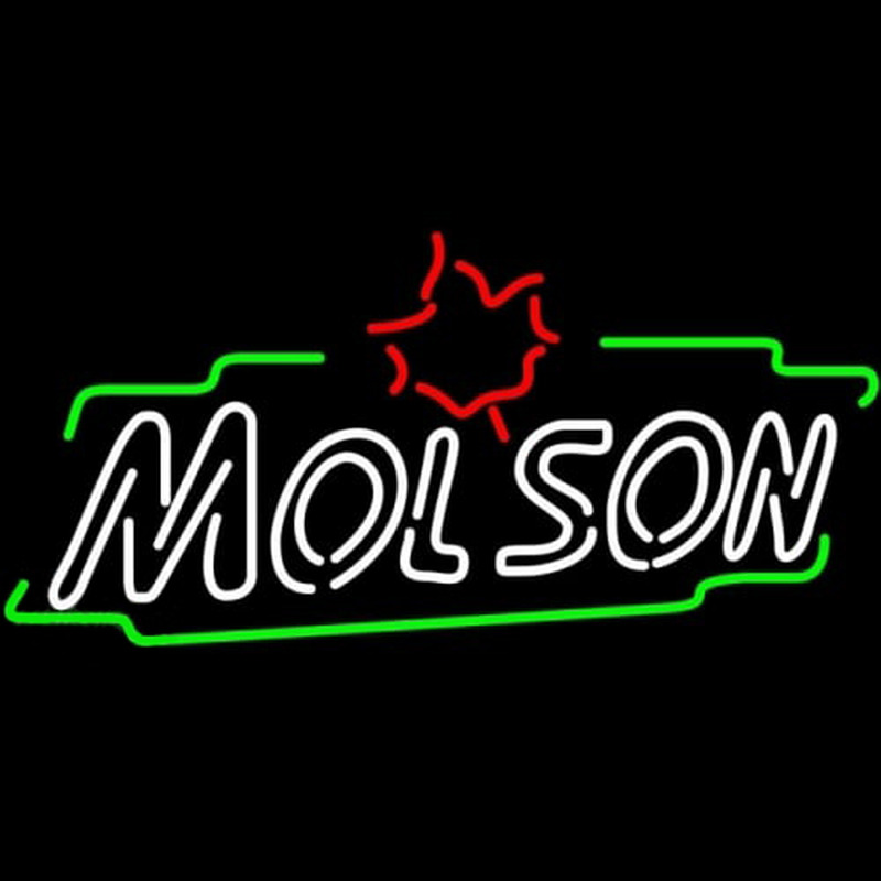 Molson Double Stroke Maple Neonskylt