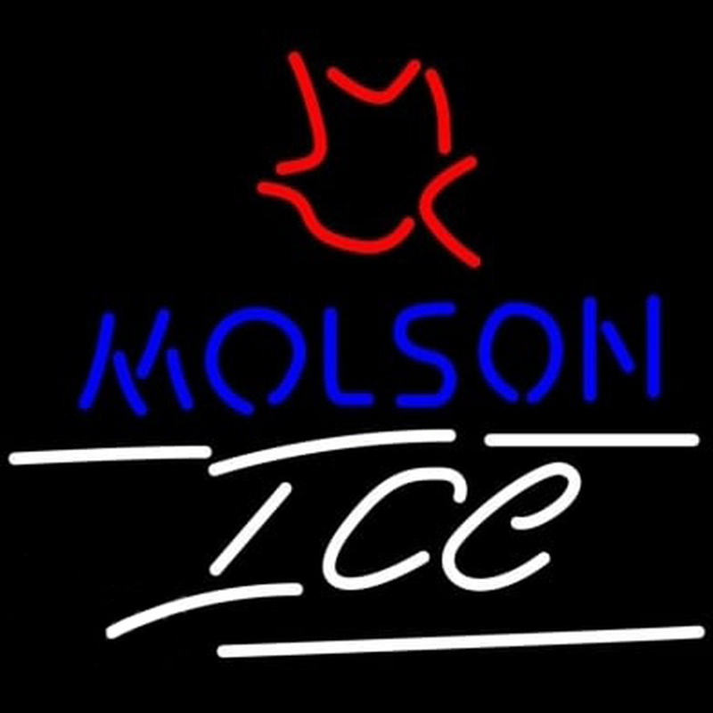 Molson Ice Small Maple Leaf Neonskylt